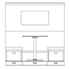 Everything Goes - Dinette for boats and small spaces - front view isometric drawing